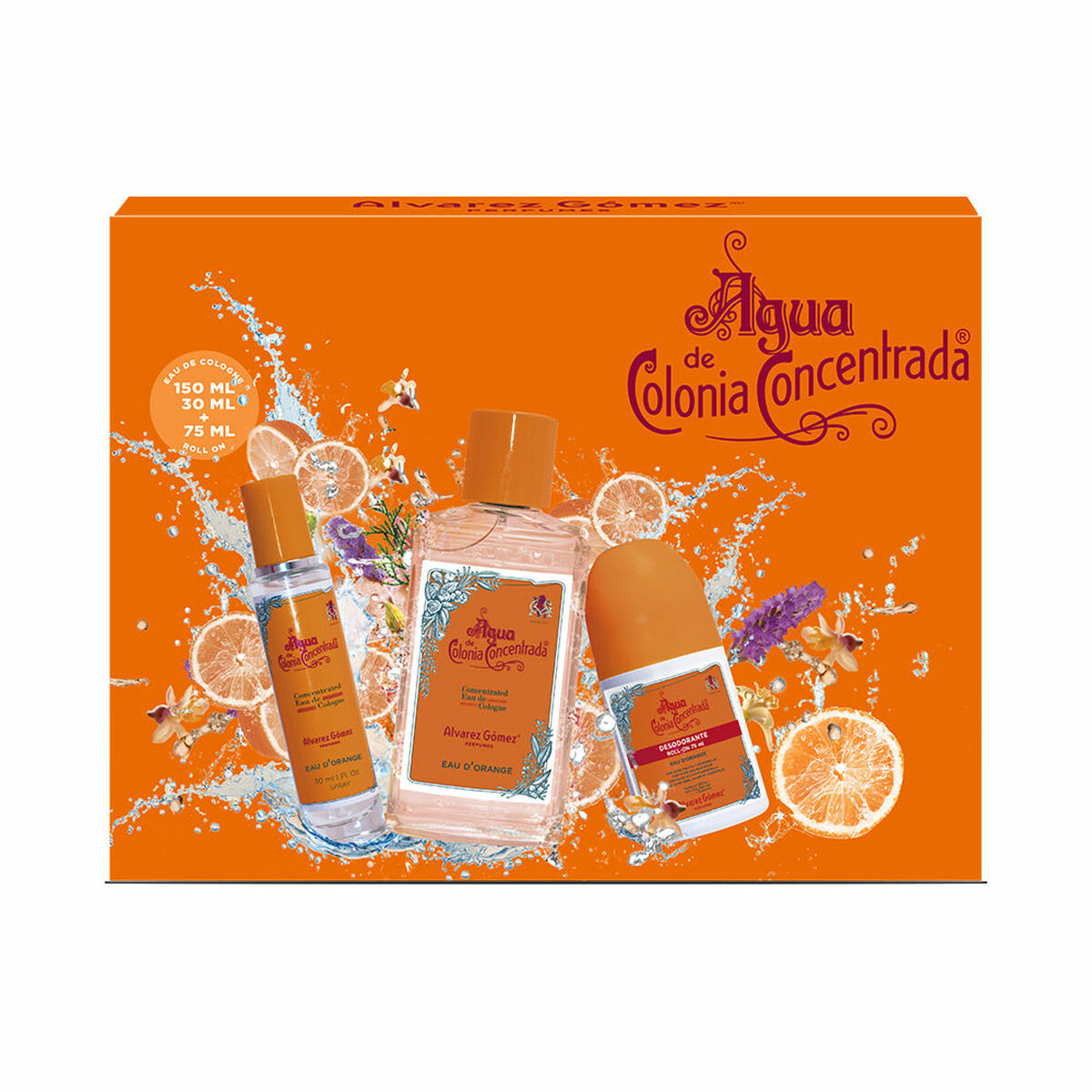 Parfymset Unisex Alvarez Gomez AGUA DE COLONIA Agua de Colonia Concentrada Eau d'Orange 3 Delar