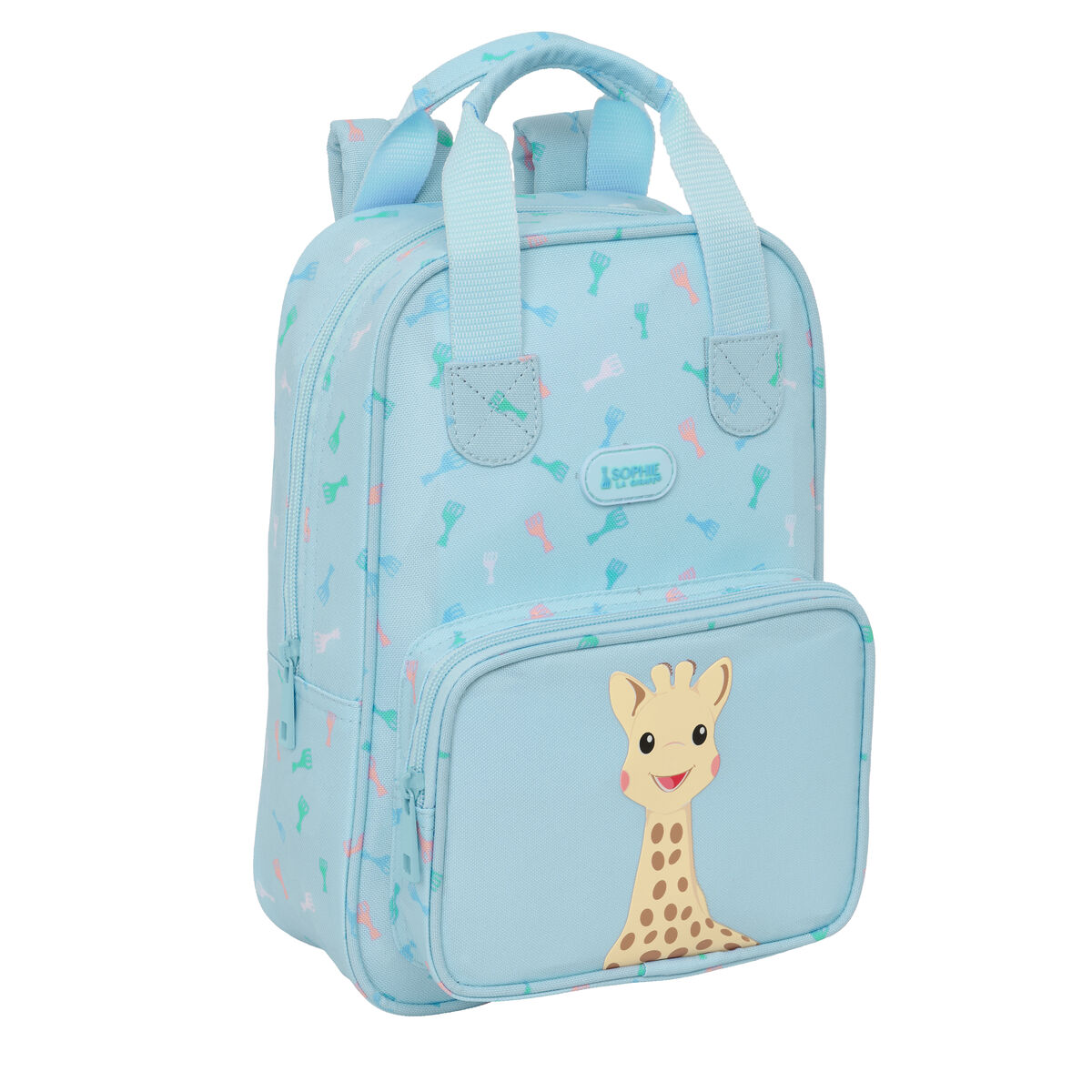 Skolryggsäck Sophie la Girafe Ljusblå 20 x 28 x 8 cm