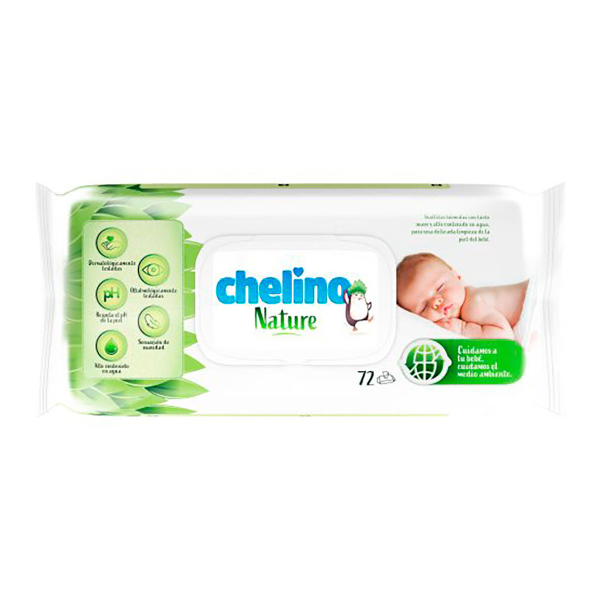 Våtservetter Chelino Nature (72 Antal)