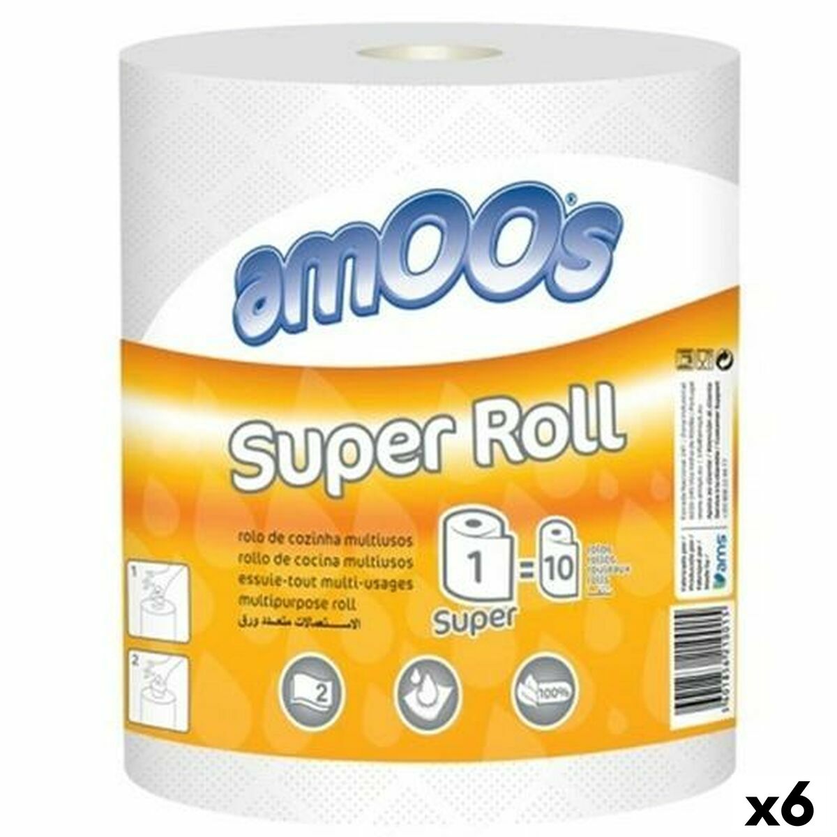 Hushållspapper Amoos SUper Roll (6 antal)