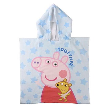 Badduksponcho med luva Peppa Pig Ljusblå 55 x 77 cm