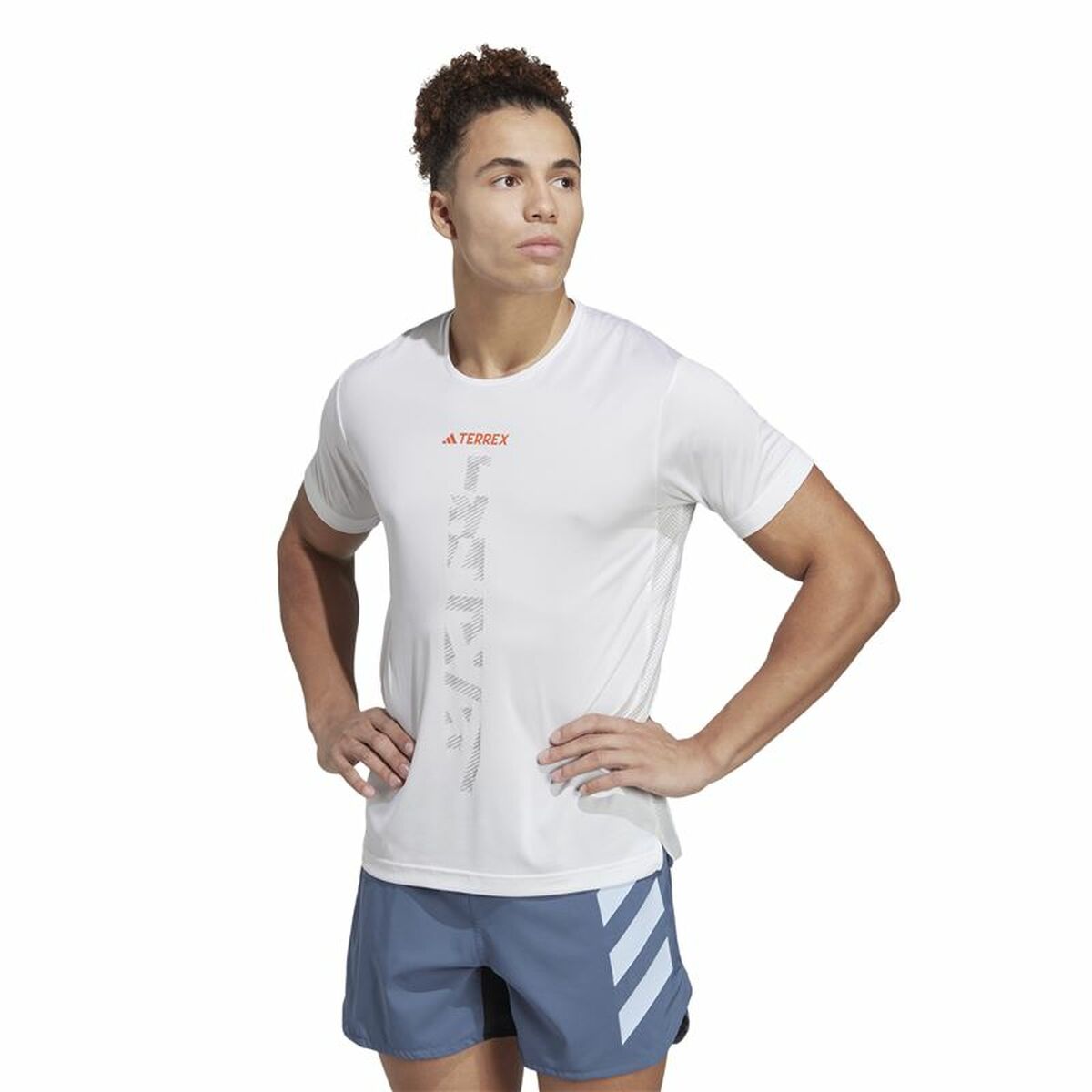 T-shirt med kortärm Herr Adidas Agr Shirt Vit - 2