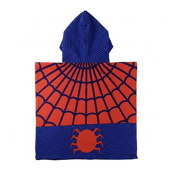 Badduksponcho med luva Spider-Man Röd 55 x 77 cm