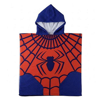 Badduksponcho med luva Spider-Man Röd 55 x 77 cm