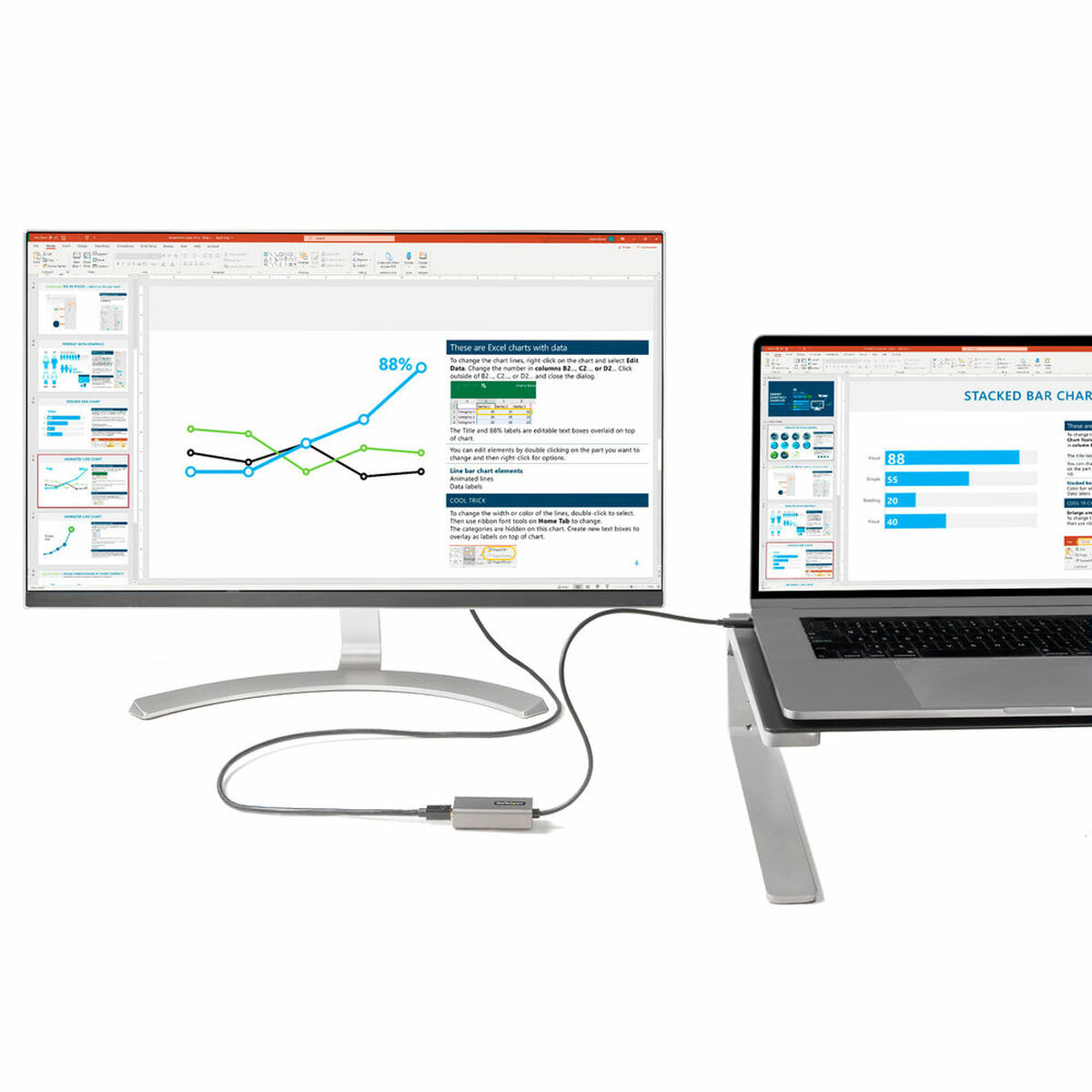 USB C till DisplayPort Adapter Startech CDP2MDPEC Svart/Grå 0,3 m - 2