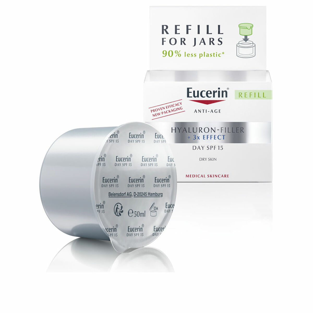 Ansiktskräm Eucerin Hyaluron Filler Spf 15 50 ml Torr hud Reservdel
