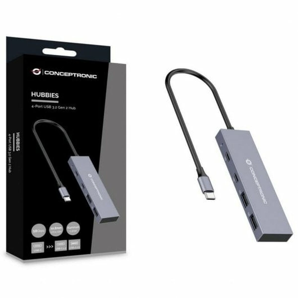 USB-HUB Conceptronic HUBBIES13G Grå (1 antal) - 2