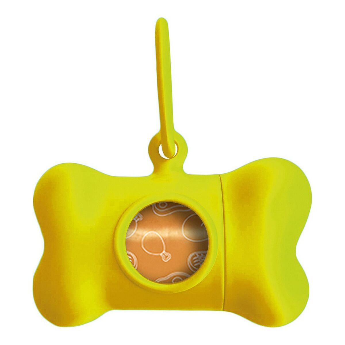 Hållare för bajspåsar United Pets Bon Ton Neon Hund Gul (8 x 4,2 x 5 cm)