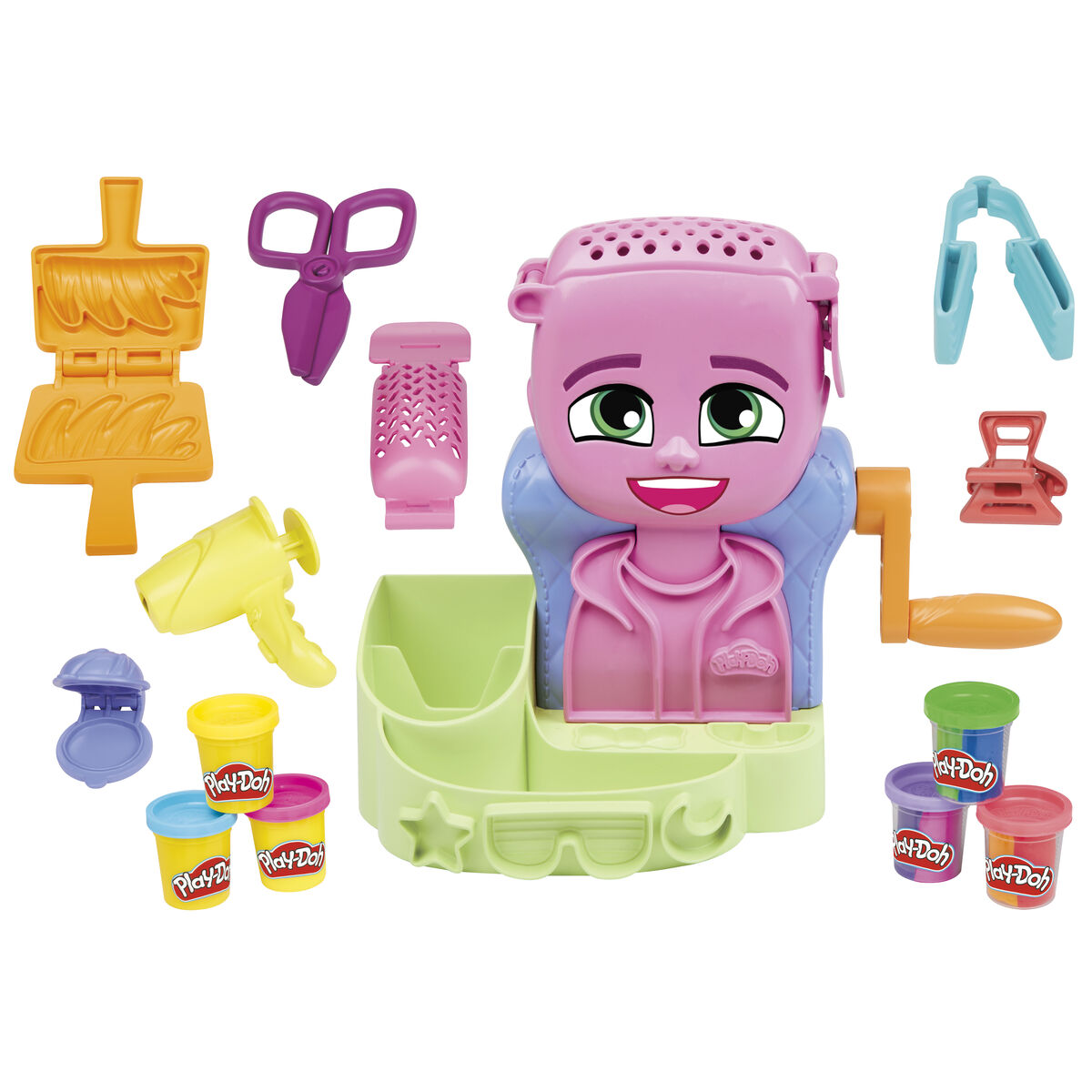Modellera Spel Hasbro Playdoh Dodatki 6 Burkar Hår - 3