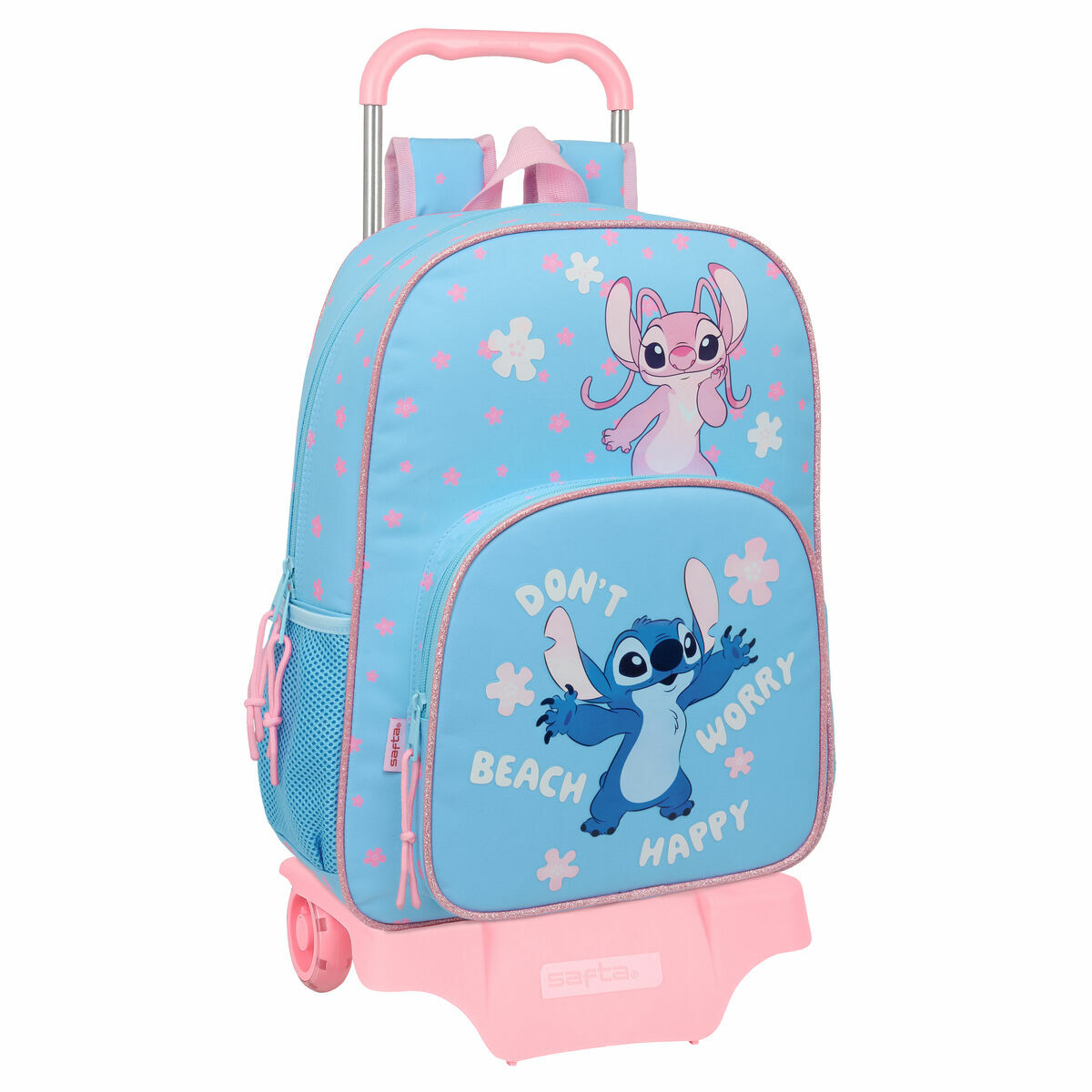 Skolryggsäck Lilo & Stitch Happy Himmelsblå 33 x 42 x 14 cm