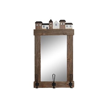 Väggspegel DKD Home Decor Brun Antikbehandlad 40 x 9 x 68 cm