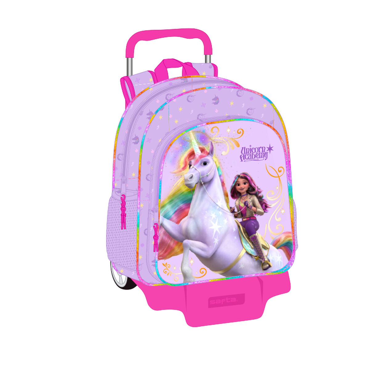 Skolväska med hjul Unicorn Academy Lila 33 x 42 x 14 cm - 3