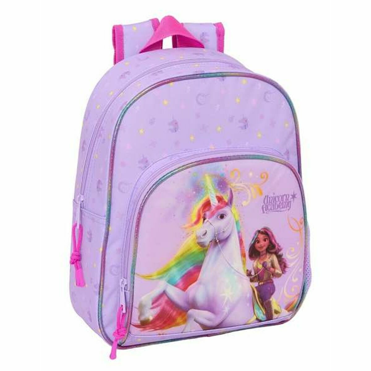 Skolryggsäck Unicorn Academy Lila 28 x 34 x 10 cm