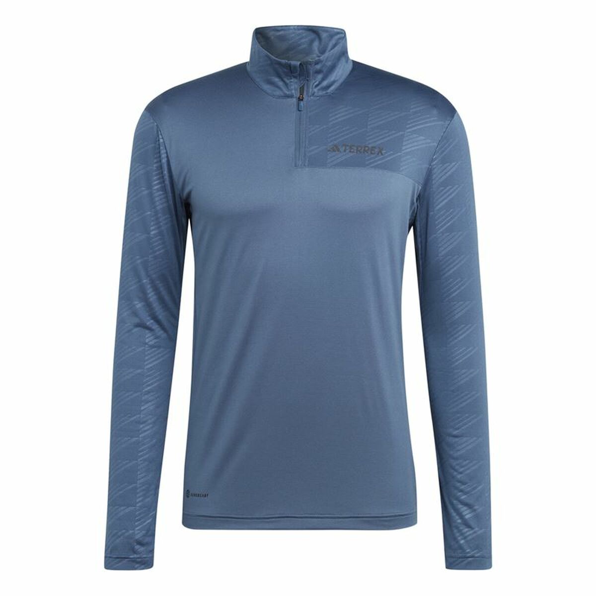 T-shirt med lång ärm Herr Adidas Multi Half Zip Ls Blå