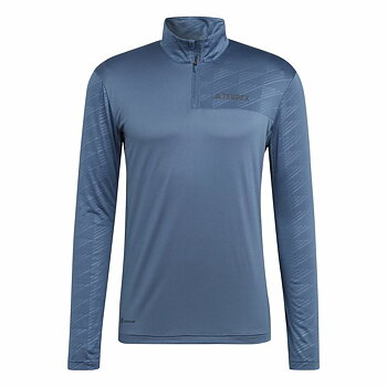 T-shirt med lång ärm Herr Adidas Multi Half Zip Ls Blå
