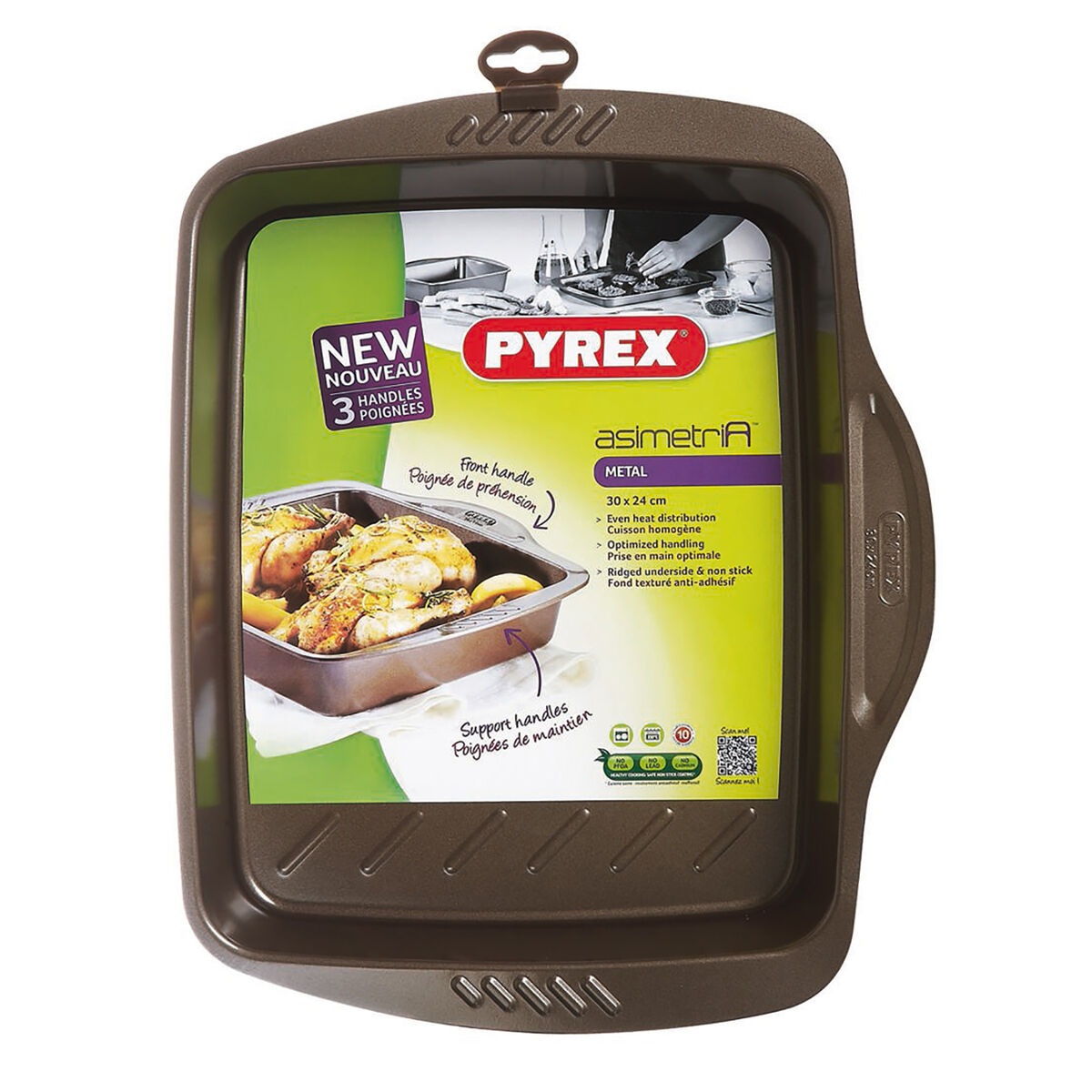 Ugnsplåt Pyrex Brun Svart Metall - 3