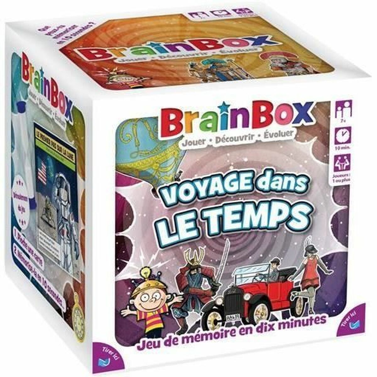 Sällskapsspel Asmodee BrainBox de viajes en el tiempo 12 x 12 x 12 cm