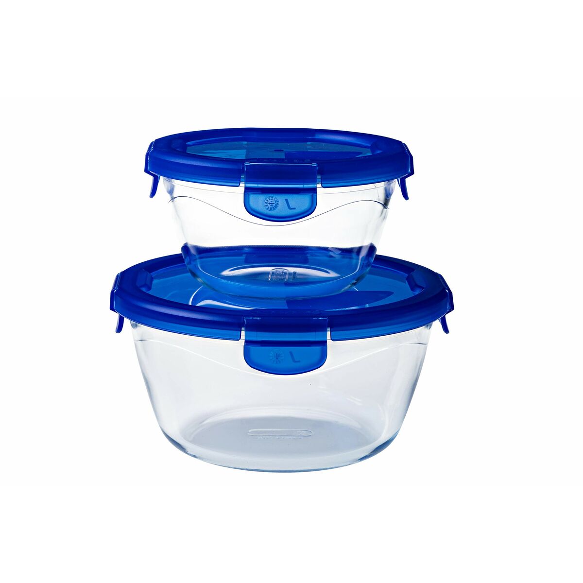 Behållare för matkonservering Pyrex Blå Transparent Rund 1,6 L (6 Delar) - 3