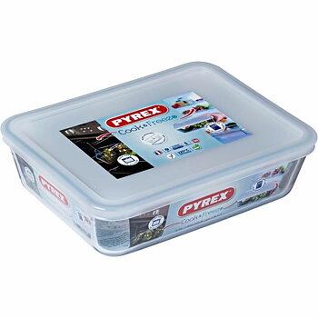 Behållare för matkonservering Pyrex Vit Transparent Rektangulär 1,5 L