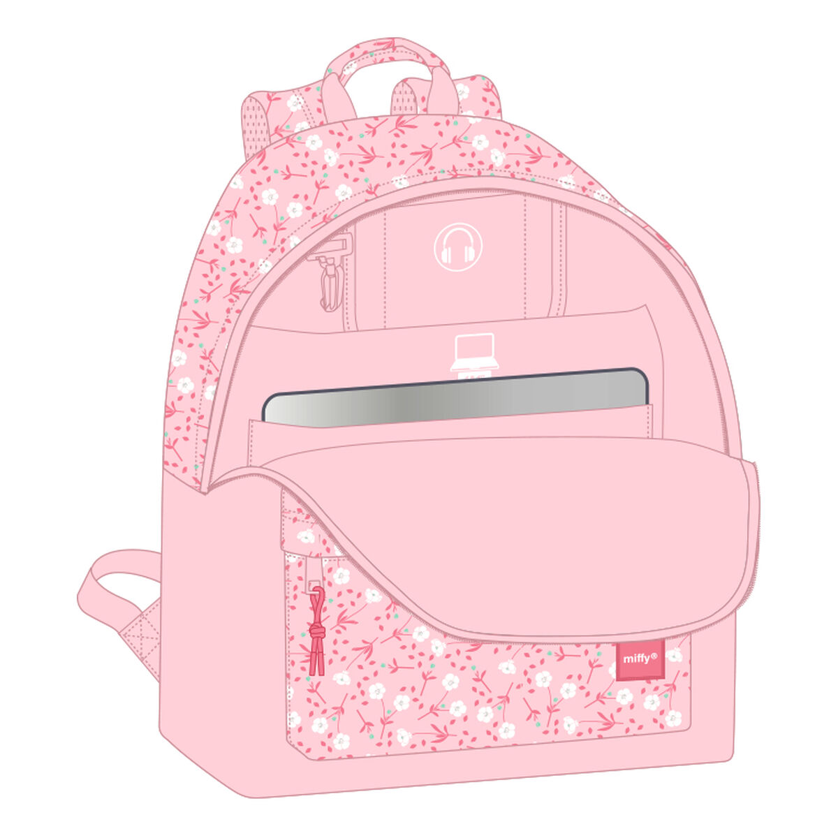 Skolryggsäck Miffy miffy 31 x 41 x 16 cm - 2