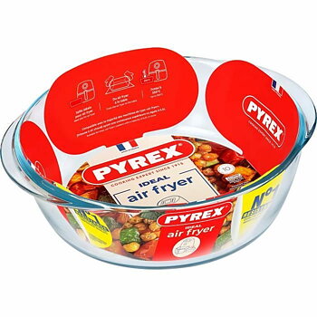 Ugnsform Pyrex Transparent Borosilikatglas Rund Ø 26 cm