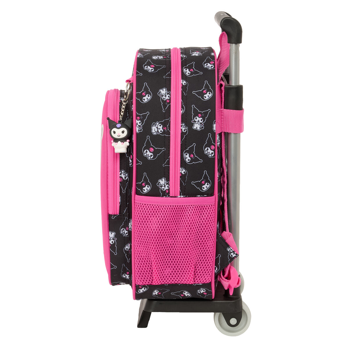 Skolväska med hjul Kuromi Svart Fuchsia 26 x 11 x 67 cm 26 x 34 x 11 cm - 3