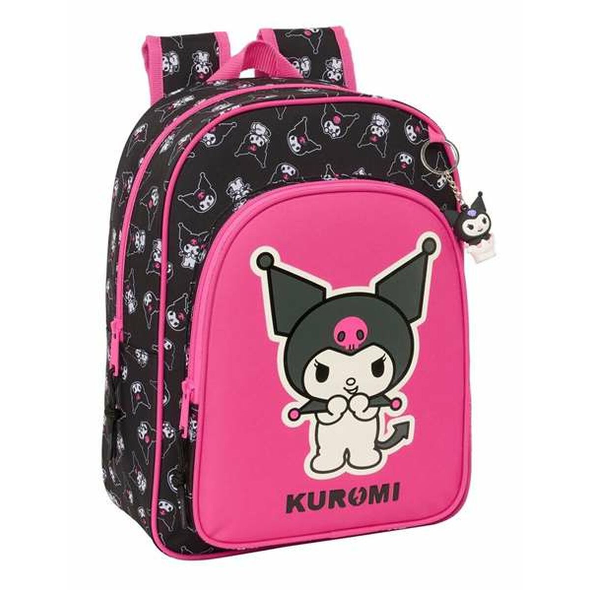 Skolryggsäck Kuromi Svart Fuchsia 26 x 34 x 11 cm
