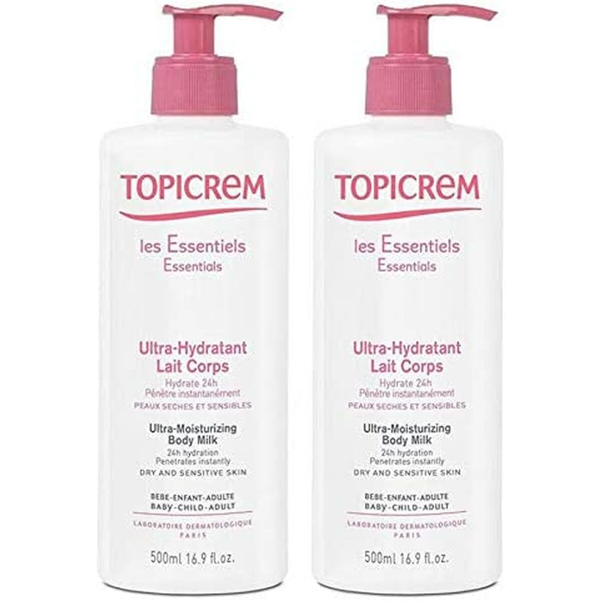 Återfuktande kroppsmjölk Topicrem   500 ml 500 ml x 2