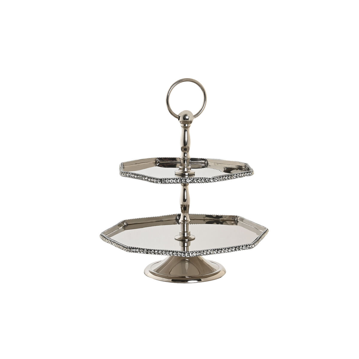 Bordsdekoration DKD Home Decor Silvrig Akryl Aluminium 23 x 23 x 22 cm
