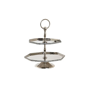Bordsdekoration DKD Home Decor Silvrig Akryl Aluminium 23 x 23 x 22 cm