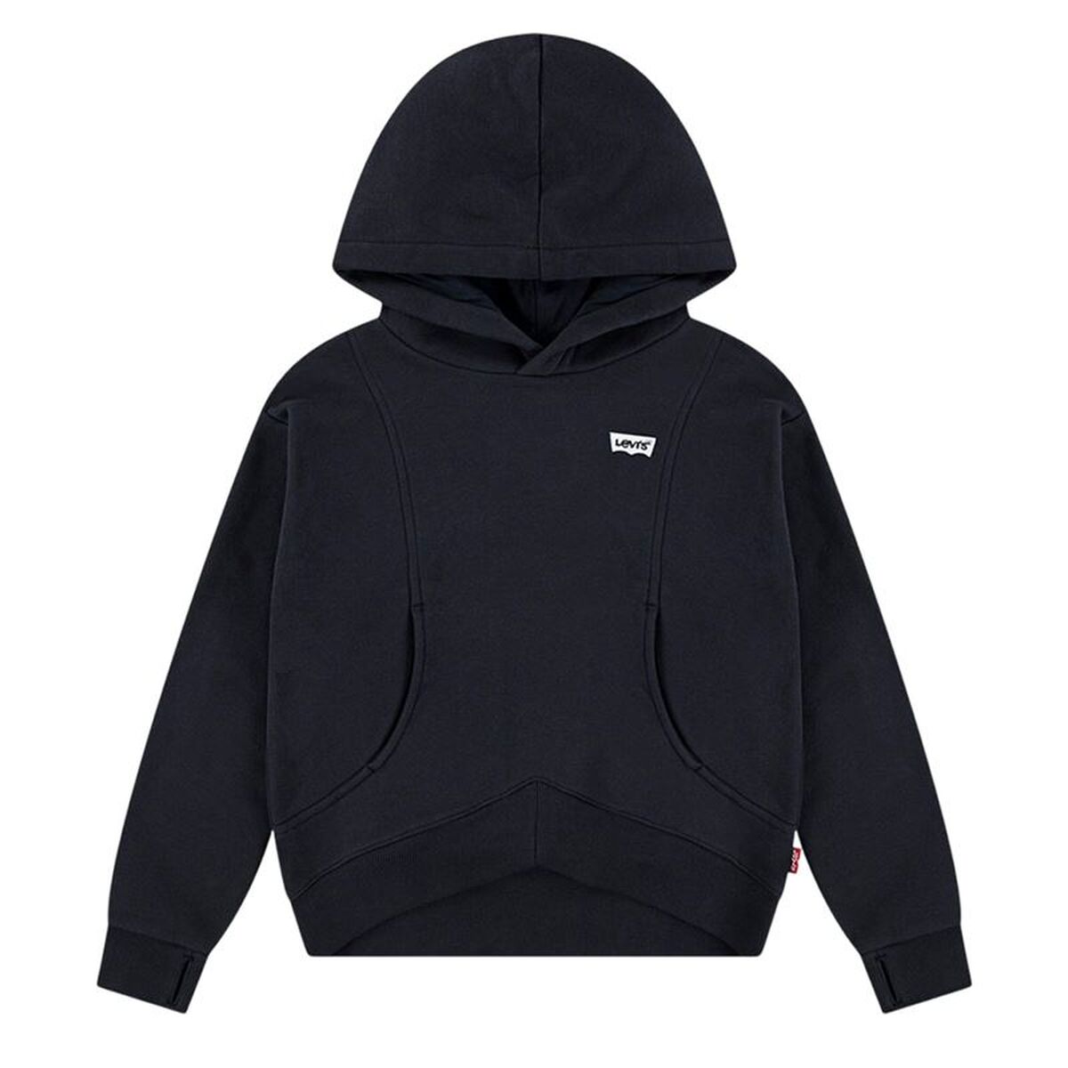 Luvtröja, Flickor Levi's Lvg Batwing Patch Hoodie Svart