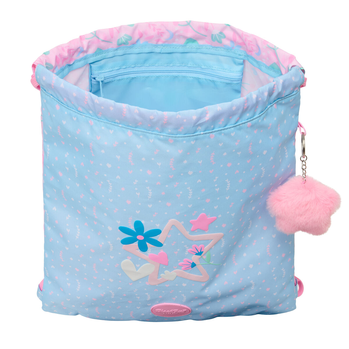 Skopåse med remmar BlackFit8 Smile Blå Rosa 35 x 40 x 1 cm - 3