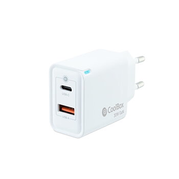 Väggladdare CoolBox COO-CUP-30CA Vit 20 W