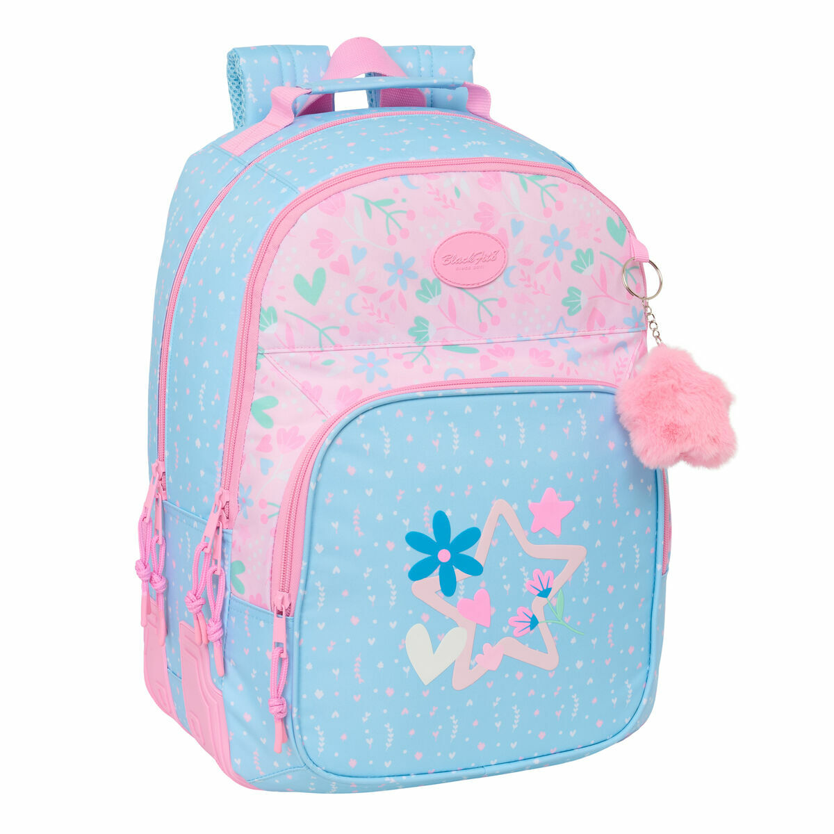 Skolryggsäck BlackFit8 Smile Blå Rosa 32 x 42 x 15 cm - 3