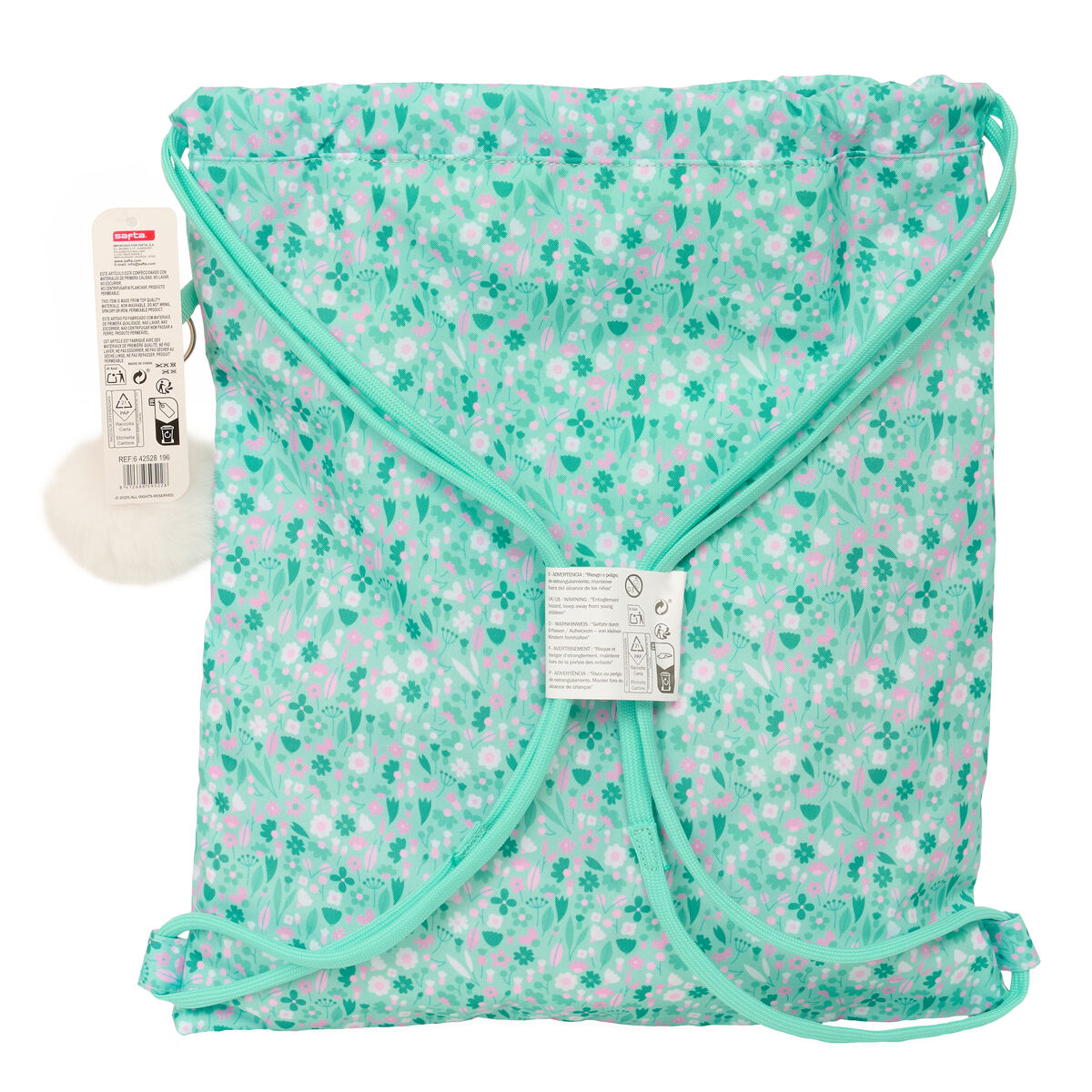 Skopåse med remmar Safta Cuore Mint 35 x 40 x 1 cm - 3