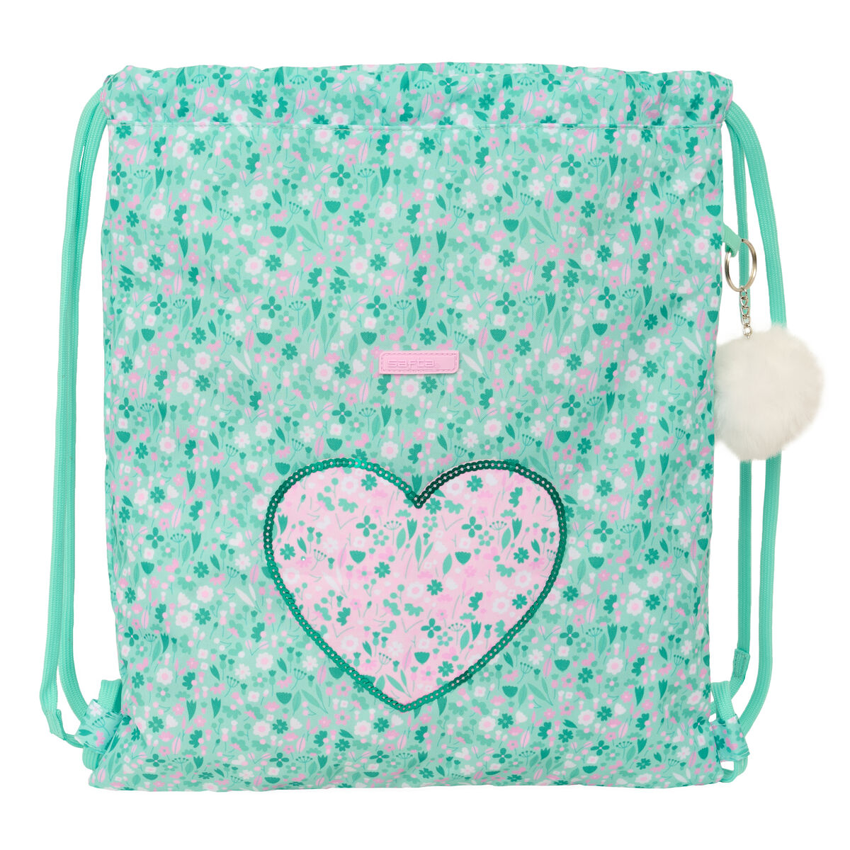 Skopåse med remmar Safta Cuore Mint 35 x 40 x 1 cm