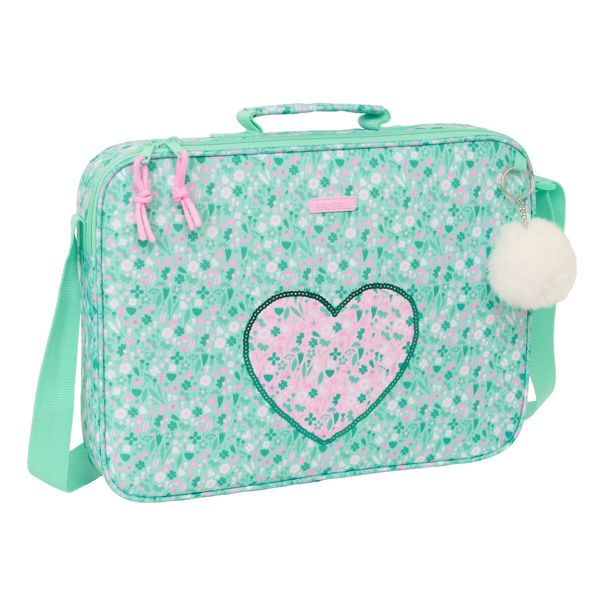 Skolväska Safta Cuore Mint 38 x 28 x 6 cm