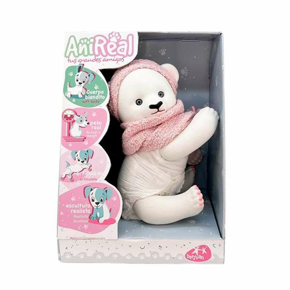 Mjukisleksak Berjuan Anireal Isbjörn 35 cm - 2