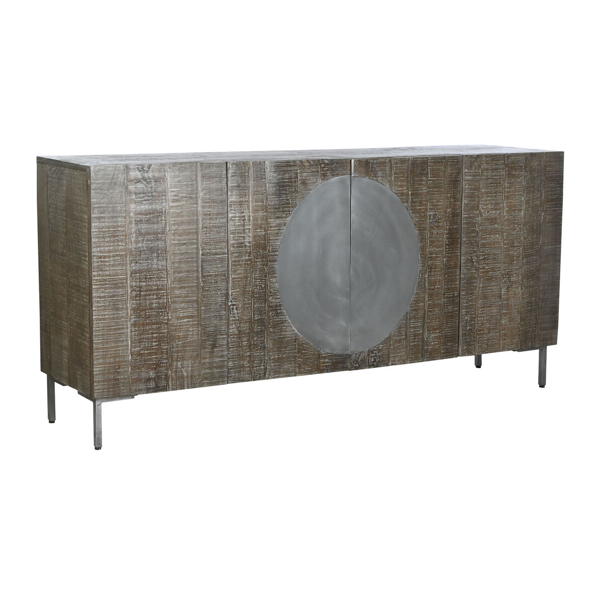 Skänk DKD Home Decor Mörkbrun Mörkgrå Metall Mangoträ 180 x 40 x 80 cm