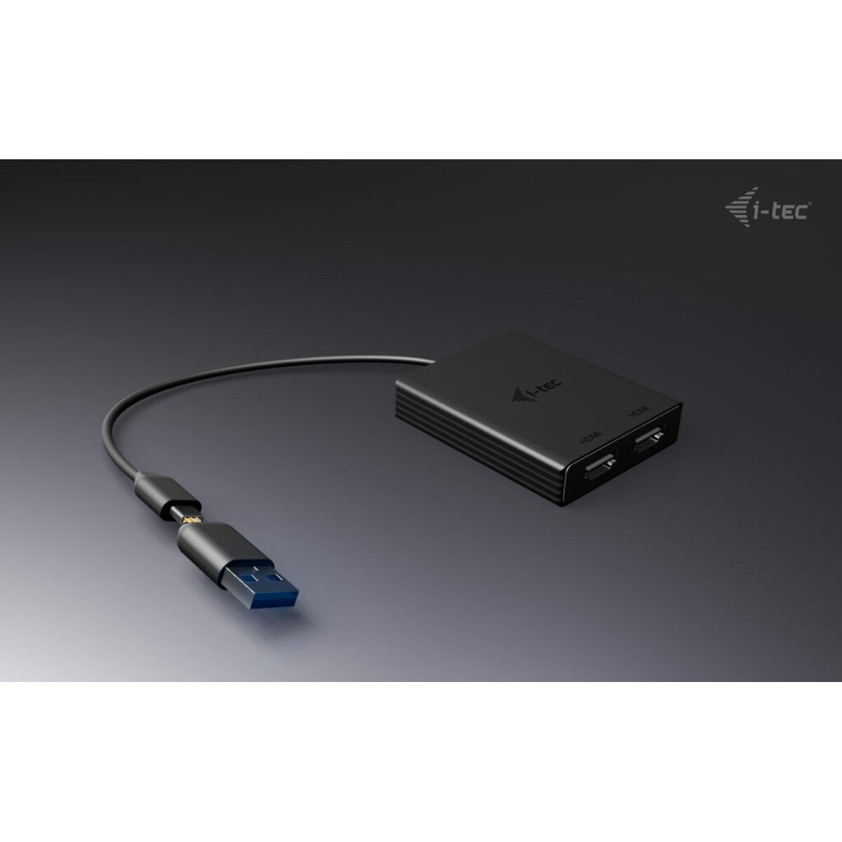 USB-kabel i-Tec CADUAL4KHDMI Svart - 2