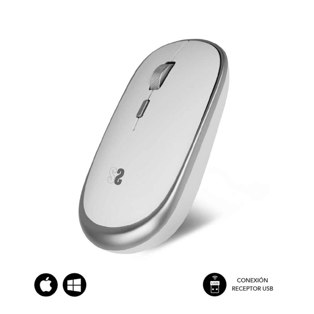 Trådlös Mus Subblim SUBMO-RFM0001 Silvrig 1600 dpi