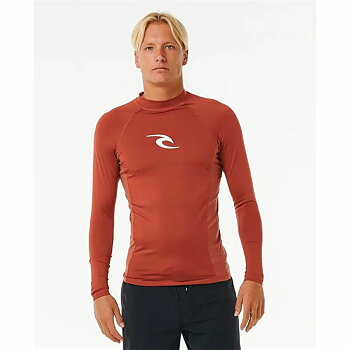 Badtröja Rip Curl Waves Upf Perf L/S Röd Surfing
