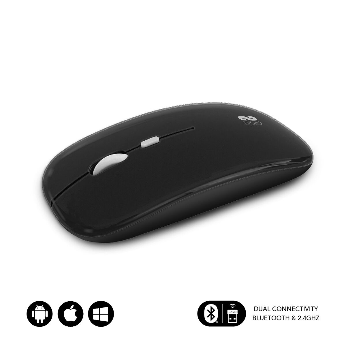 Trådlös Mus Bluetooth Subblim SUBMO-DFLAT20 Svart 1600 dpi