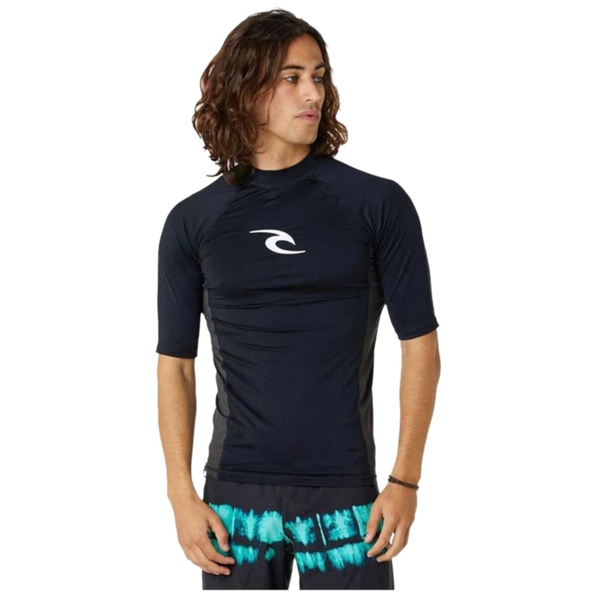Badtröja Rip Curl Waves pf Svart Surfing