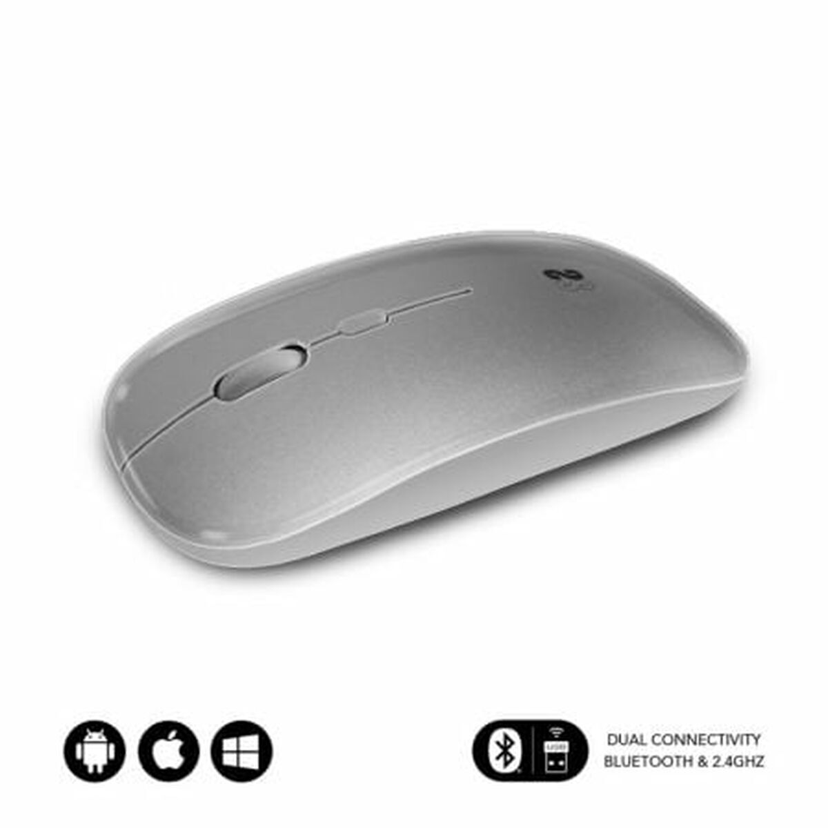 Trådlös Mus Bluetooth Subblim SUBMO-DFLAT22 Silvrig 1600 dpi
