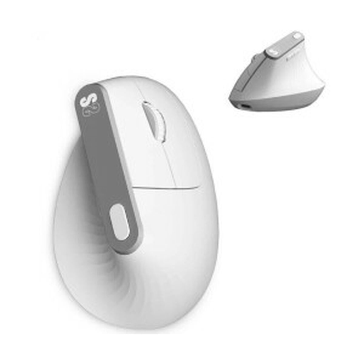 Optisk Mus Ergonomisk Subblim SUBMO-EDNVW02 Vit 4000 dpi
