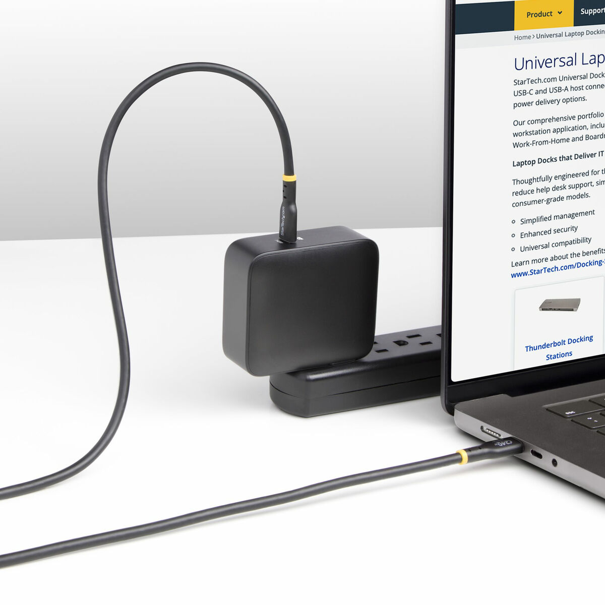 USB-kabel Startech USB2EPR3M Svart 3 m