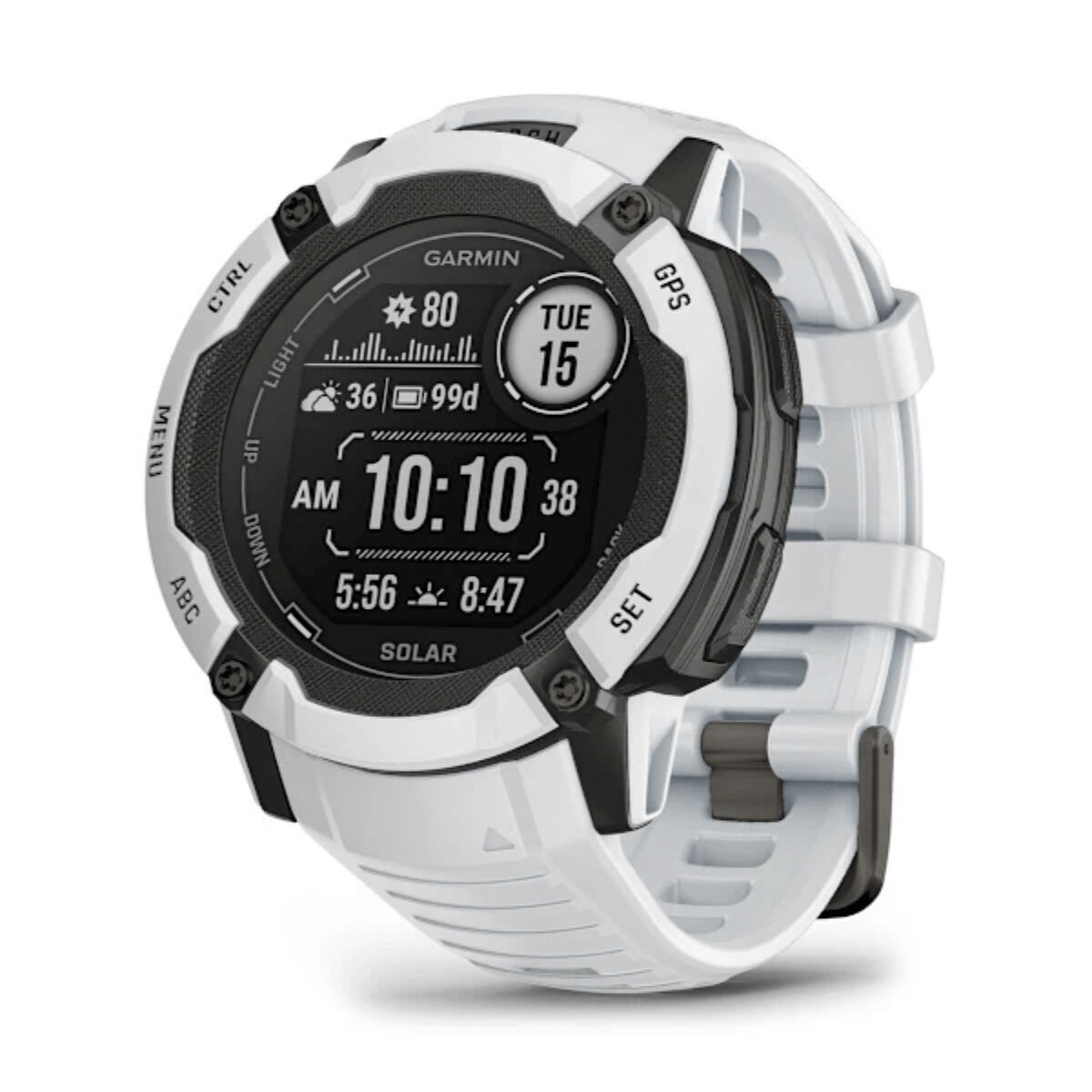 Smartklocka GARMIN Instinct 2X Solar Vit 1,1"