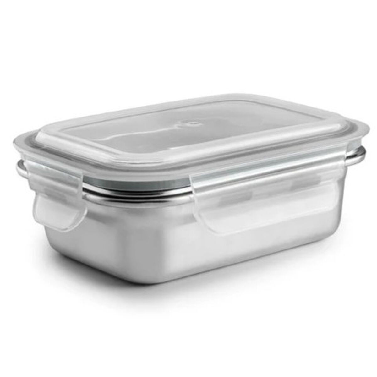 Lunchlåda Ibili 669304 Silvrig Rostfritt stål Rektangulär 400 ml