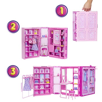 Docka Barbie Skåp